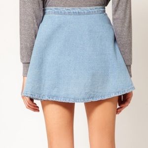 American apparel light denim circle skirt size S